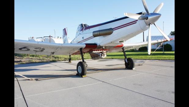 This photo shows Tanker 463 parked at the Valentine SEAT base in 2013.