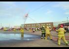 Water fights provided some fun entertainment and competition on Friday night, June 9, at the 2017 South Dakota Fire School in Mitchell. Photo by Jeff Gargano.  