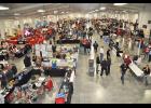 More than 1,200 firefighters attended the 2014 Nebraska State Fire School held at the state fairgrounds in Grand Island on May 16-18. Pictured is one of the vending areas just before opening ceremonies on Friday morning. Photo by Jeff Gargano, Nebraska Firefighter.