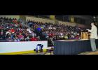 A large crowd was on hand for opening ceremonies of Nebraska State Fire School. Featured speaker Tom Osborne is pictured at right.