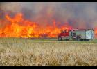 Gilbertville Fire conducted a controlled burn on Thursday, April 2, on Girsch Rd. at Gilbertville. Photos by Larry Klodt. 	