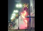 Firefighters did respond to a fire in downtown Hawarden
