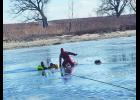 Ice rescue training at Kirwin, KS fire school