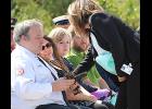 Roseanne Scurto, President Nebraska LODD Team presenting a memorial to the Family and Friends of Darrell Parker. Photo by Sami Desh.